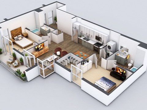 B5 Floorplan at 5550 Hollywood, Los Angeles, 90028